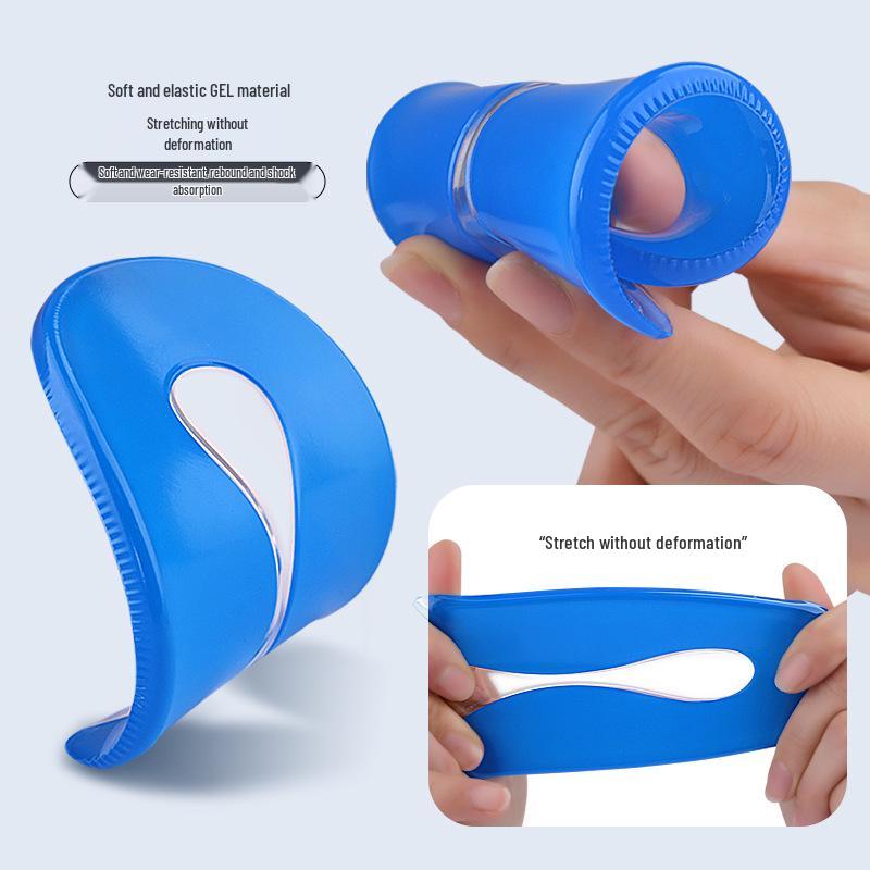 Blue U-Shaped Gel Heel Pad - Soft, Comfortable, Anti-Slip, Shock-Absorbing Insole