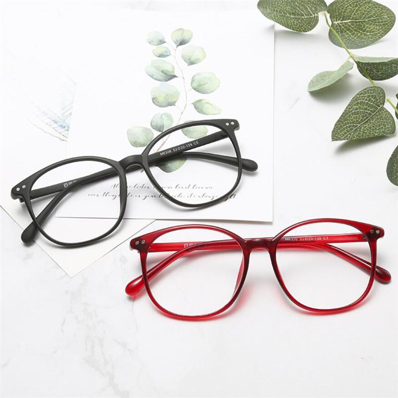 Rivet Round Photochromic Myopia Glasses Anti Blue Light Women Men Prescription Eyewear -0.5 to -6.0