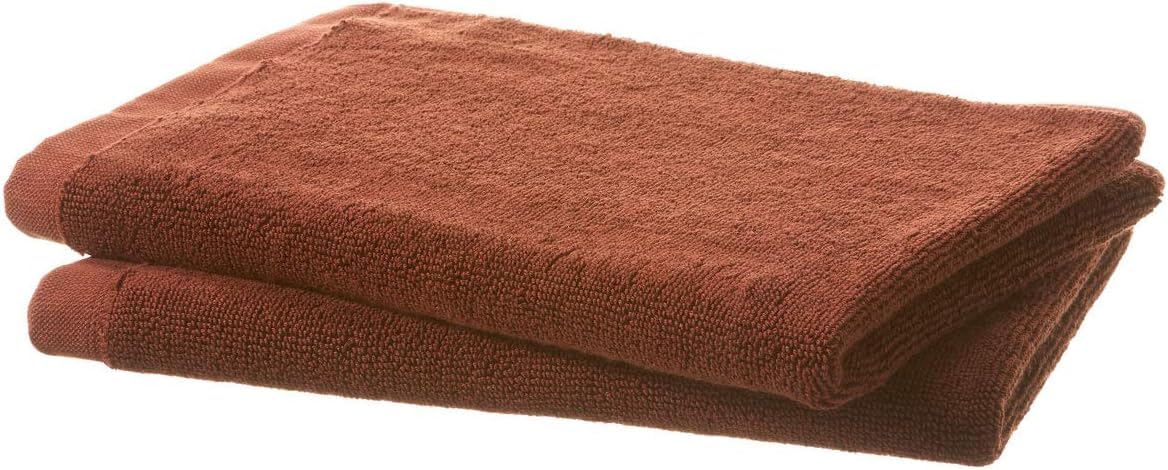 

Set of 2 Japanese-made Senshu Towel Bath Mats (approx. 42 x 62 cm), Brown