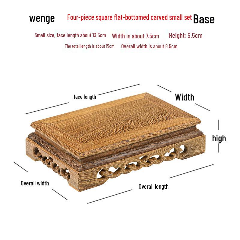 Solid Wood Display Base for Sculptures, Plants, or Ornaments