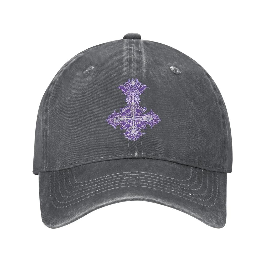 Chrome Purple Skeleton Ghost Band Baseball Caps Classic Distressed Denim 2025 Tour Music Sun Cap Outdoor Travel Adjustable Hats