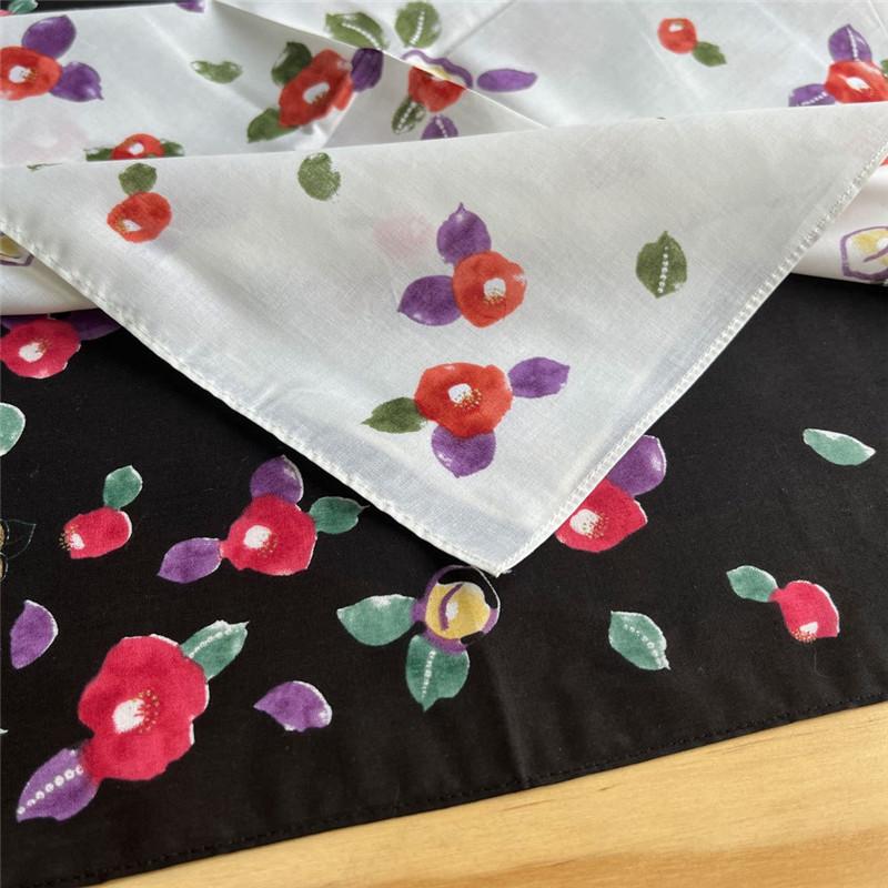 3 Stück 45x45cm Quadratische Baumwolle Vintage Blumenmuster Damen Taschentuch Frauen Gesicht Handtuch Hochzeitsfeier Servietten