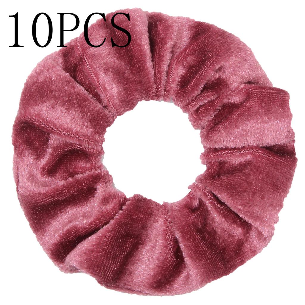 10pc Women Hair Scrunchies Velvet Solid Color Band for Girls Ponytail Holder Rubber Bands Ties Accessories Headbands Gumki