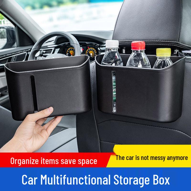 Multi-purpose Car Seat Organizer & Tissue Dispenser with Trash Bin