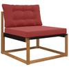 Outdoor Sofa Cushions 2 Pcs Burgundy Polyester