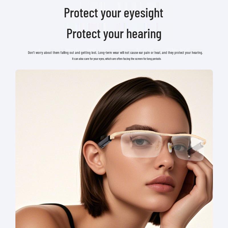 LG12 Smart Bluetooth AI Glasses with UV & Blue Light Protection for Business & Sports