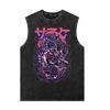 Summer Japanese Naruto Anime Short-Sleeved Vest Gym T-Shirt Vintage Washed Harajuku Street Mens Womens Sleeveless Tank Top
