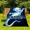 1pc Casper the Friendly Ghost Outdoor Blanket Lightweight Flannel, Soft & Warm, All Season Use for Sofa, Outdoor, Camping, Living Room, Office, Chair