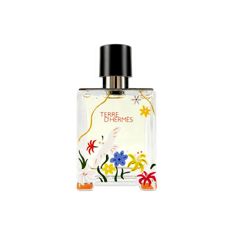 Hermes [Customized Perfume] All things are born, hand-painted glass paint, elegant and high-end, literary style, simple earth, orange Group1355-50ml