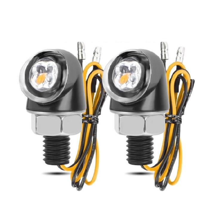 

Motorcycle Timeless Turn Signal Light Metal Two-Tone LED Indicator Strong Aluminum Acrylic Easy Mounting Design 1 Pair чёрный