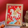 Faux Pearl Painting Kit Horse Pattern DIY 3D Beaded Art Craft with Glossy Faux