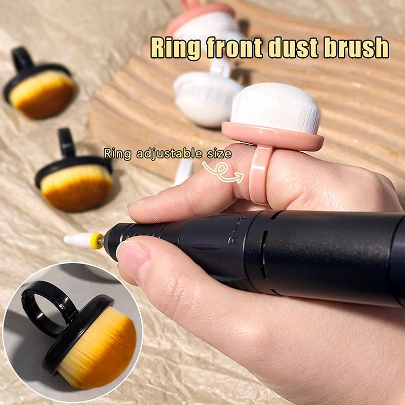 5/10 szt. Pędzelki do paznokci w kształcie pierścionka, do czyszczenia pyłu, do manicure, profesjonalne, delikatne, miękkie pędzelki, narzędzie do usuwania żelu do manicure