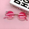 2025 New children's sunglasses round frame flower baby travel sun-shading concave shape wear photo sunglasses fashion