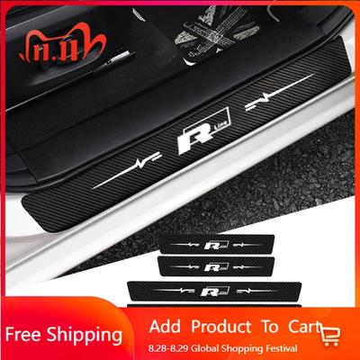 2026 Hot Sticker Car Door Sill Protector Threshold Stickers for Volkswagen VW Rline R Line Badge Golf POLO Trunk Door Anti Scrat