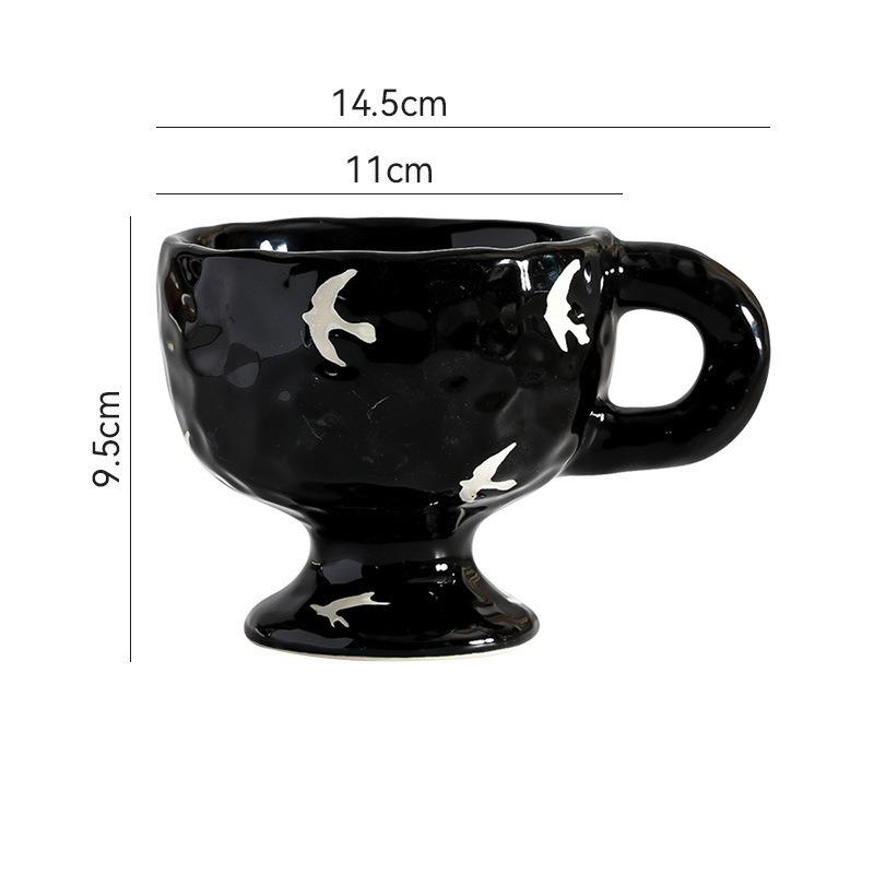 1PC Ceramic Mug Simple Style Afternoon Tea Coffee Water Cup Handle Creative Decoration Personalized Household Items
