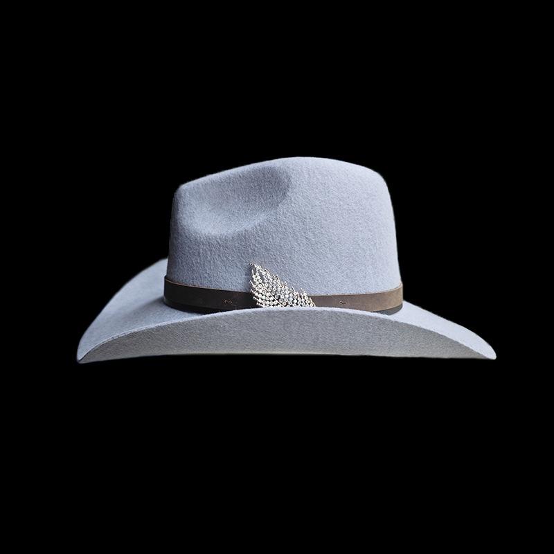 Wool Top Hat Factory Direct Sales Fashion Versatile Felt Hat Warped Edge Belt Decorative Jazz Hat