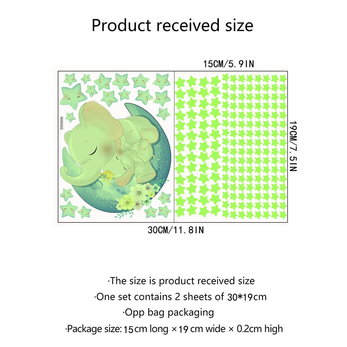 

Светящиеся звезды наклейки на стену для детей детская комната спальня потолок домашний декор флуоресцентный мультяшный медведь светится в темноте наклейки B