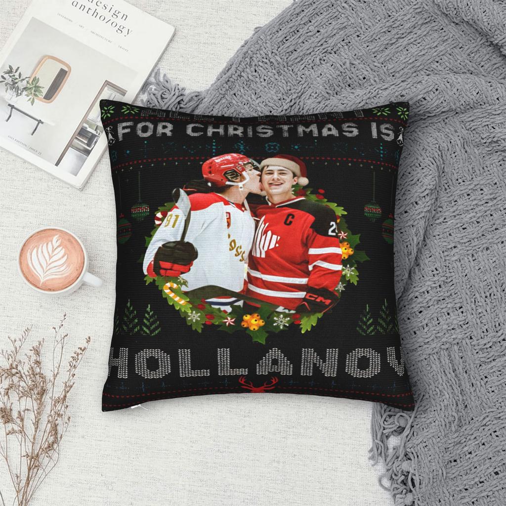 All I Want For Christmas Is Hollanov Heated Rivalry  Pillowcase Merchandise Printed Cushion Cover  Throw Pillow Cover