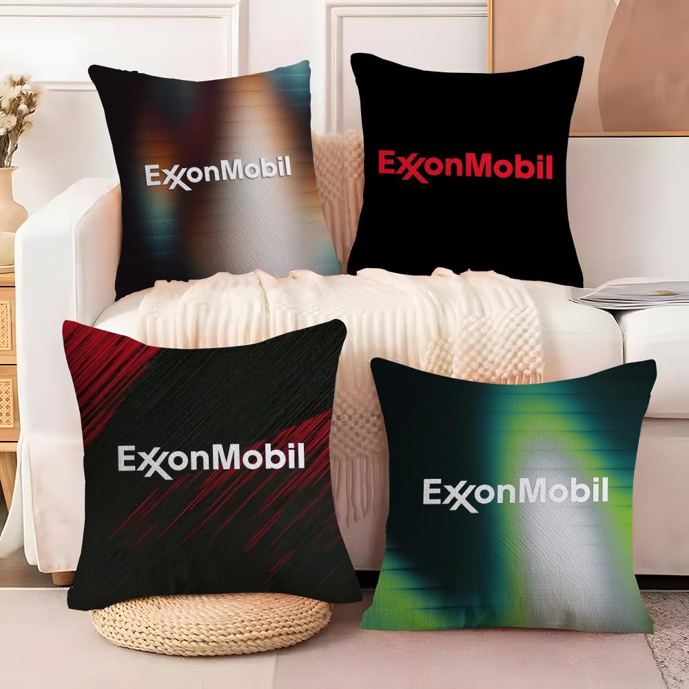 Luxury EExxonS MMobil Cushion Cover Soft Plush Fabric DoubleSided Printed Sofa Cushion Cover for All Seasons Home Decor Gift