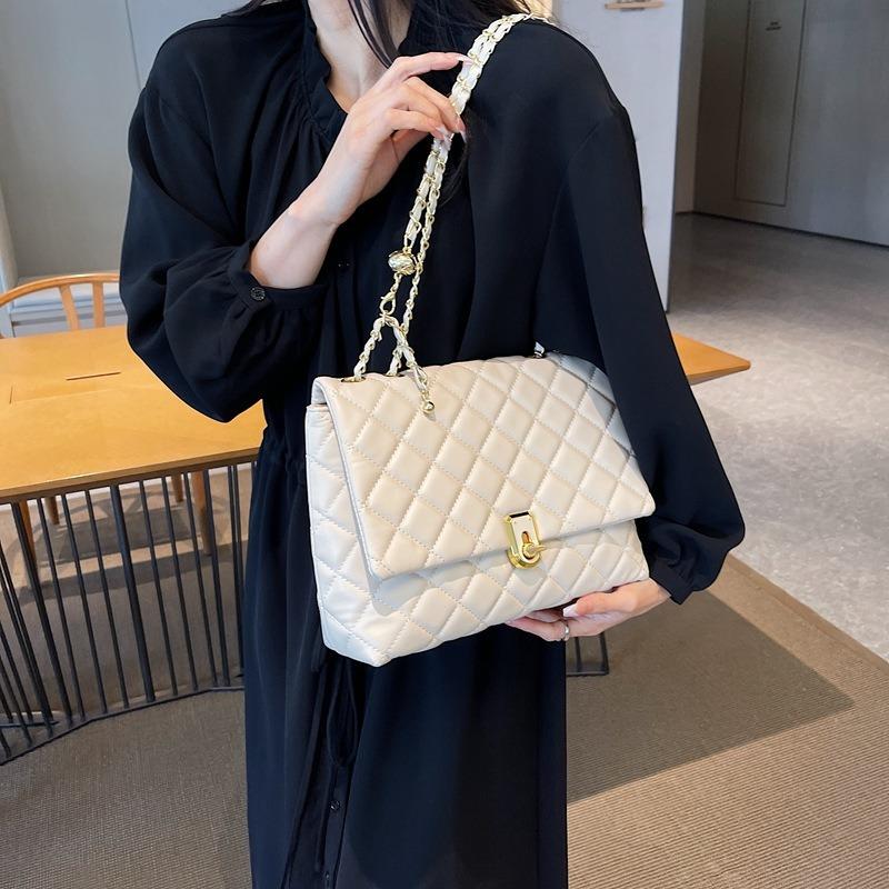 High-end diamond bag women's new trendy fashion underarm small square bag chain messenger bag