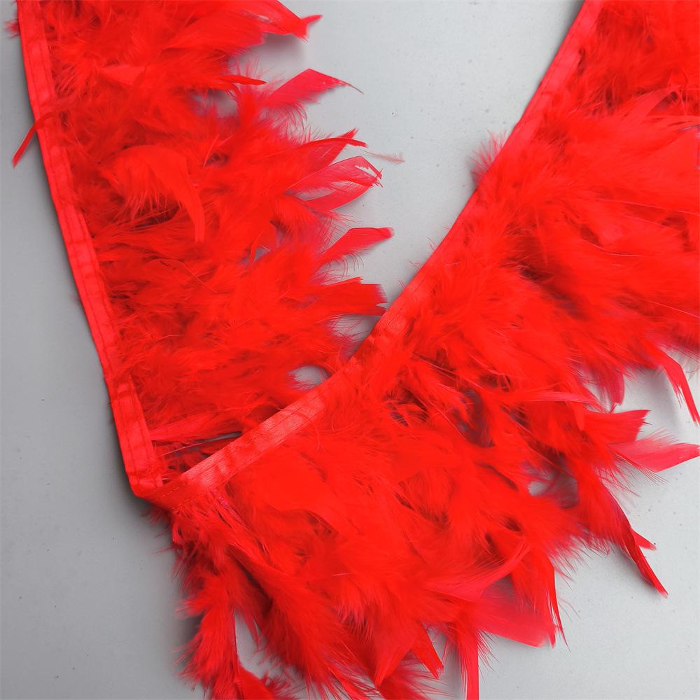Turkey Feather Trim for Stage Costumes and DIY Decorations