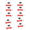 10Pcs Electric Fence Gate Handles Red ABS Heat Cold Resistant with 10Pcs Insulators