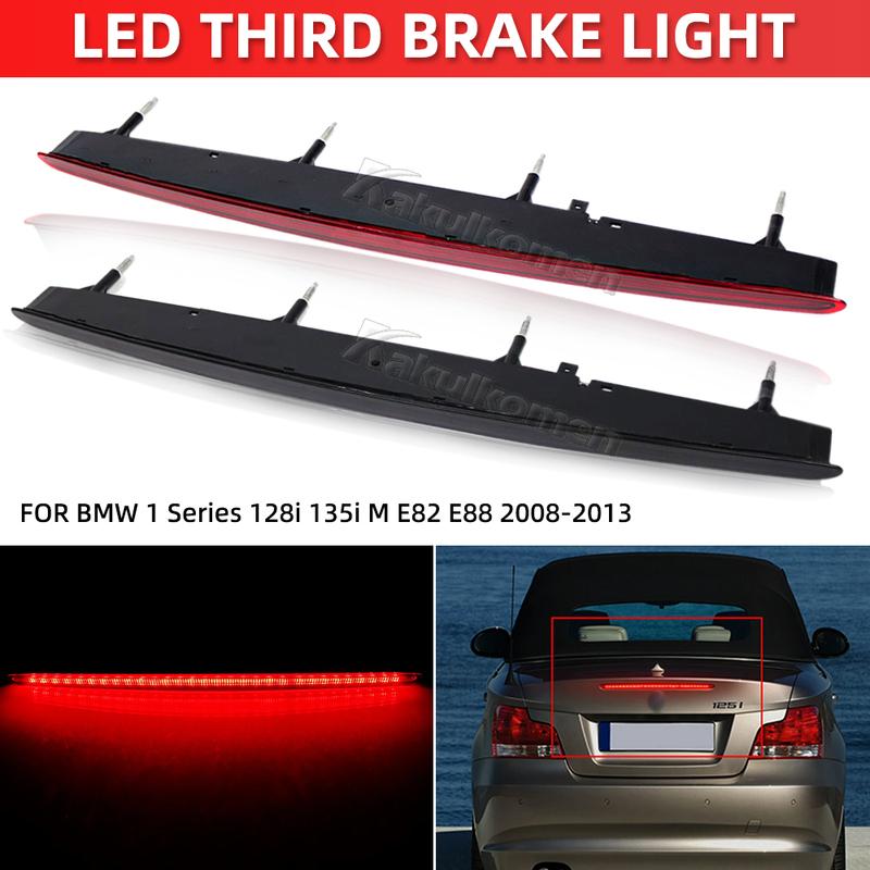 Car High Rear Brake Lamp For BMW 1 Series 128i 135i M E82 E88 2007-2013 Rear Bumper High Mount Taillight Stop Light 63257164978