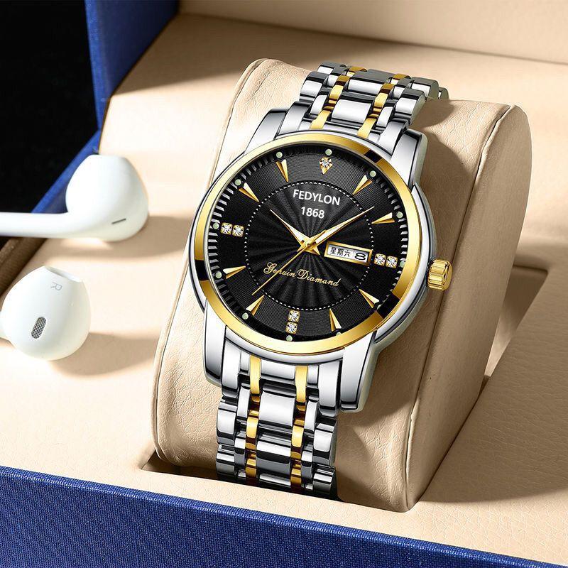 Men's Watch Men's Watch Quartz Famous Watch Student Steel Belt Waterproof Fully Automatic Non-Mechanical Watch