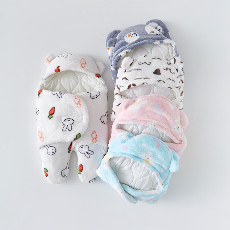 Anti-Startle Cotton Swaddle Blanket for Newborns - All-Season Baby Sleeping Bag