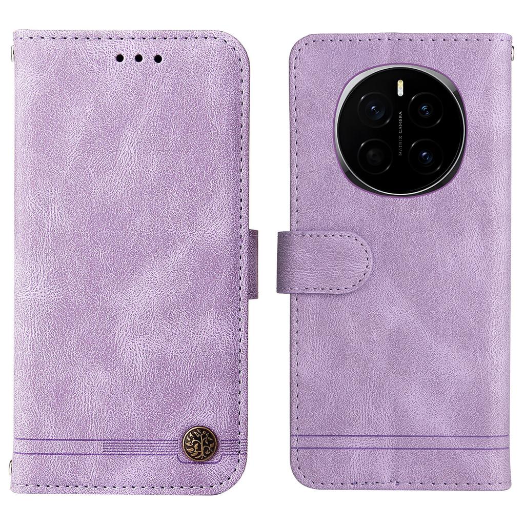 For Honor Magic7 5G Leather Wallet Cases Skin Touch Phone Cover Stand with Strap