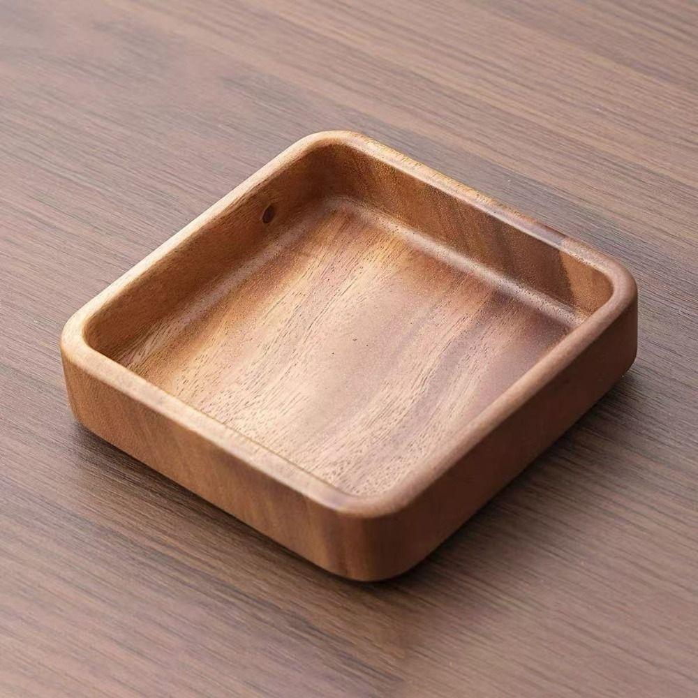 Wooden Snack Tray Japanese Style Tea Serving Plate Multi-Shape Dessert Plate Restaurant Use