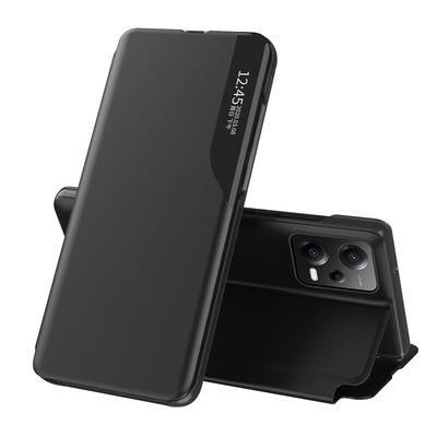 Hülle mit Klappe und Ständer für Xiaomi Redmi Note 12 Pro Öko-Leder schwarz
