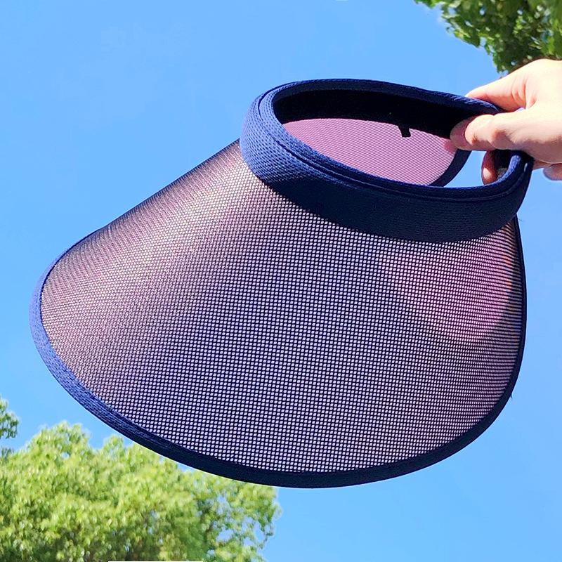 8433 Summer sunscreen sunshade empty top hat versatile pearl hat women's vinyl big eaves headband sun hat