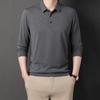 Middle-Aged Men'S Autumn Shirt Long-Sleeved Shirt Dad'S Lapel Spring And Autumn Bottoming Shirt Men'S Top