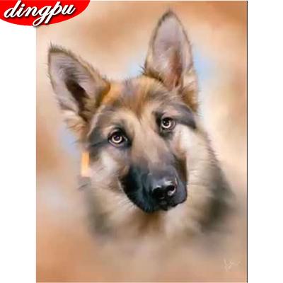 Hund diamantmaleri dyr broderi korssting