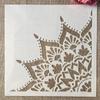 4ks/sada 30*30cm Mandala 1/4 kolečko kulaté DIY šablony na vrstvení Malování Scrapbook Barvení embossování Album Dekorativní šablona