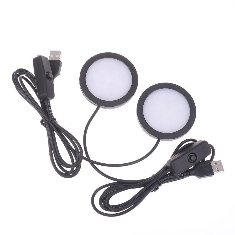 1 Pieza Para Bambú Luz Led Piezas Diy Modelo Cálido/Blanco/Neutro Negro Usb Redonda Ultra-Delgada Luz Para Bambu Lab Lámpara Kit Hardware