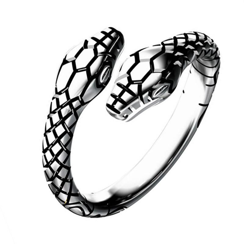 Double-headed Snake Ring, Retro Snake Shape, Retro Trendy Index Finger Ring, Jewelry Trend Ring
