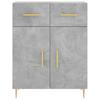 Highboard Concrete Grey 69.5 x 34 x 180 cm Engineered Wood