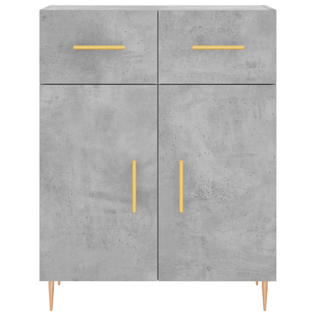 Highboard Concrete Grey 69.5 x 34 x 180 cm Engineered Wood