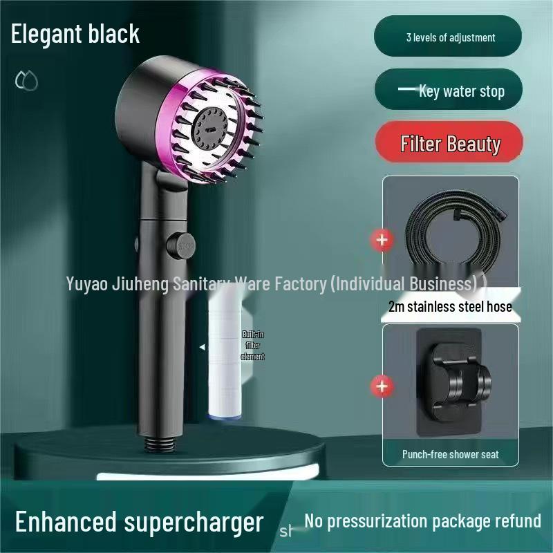 Lotus Handheld Shower Head with Powerful Spray and Filter