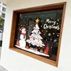 Christmas Decoration Scene, Christmas Snowman, Store Window Display, Window Sticker, Static Sticker, Glass Door, Christmas Tree