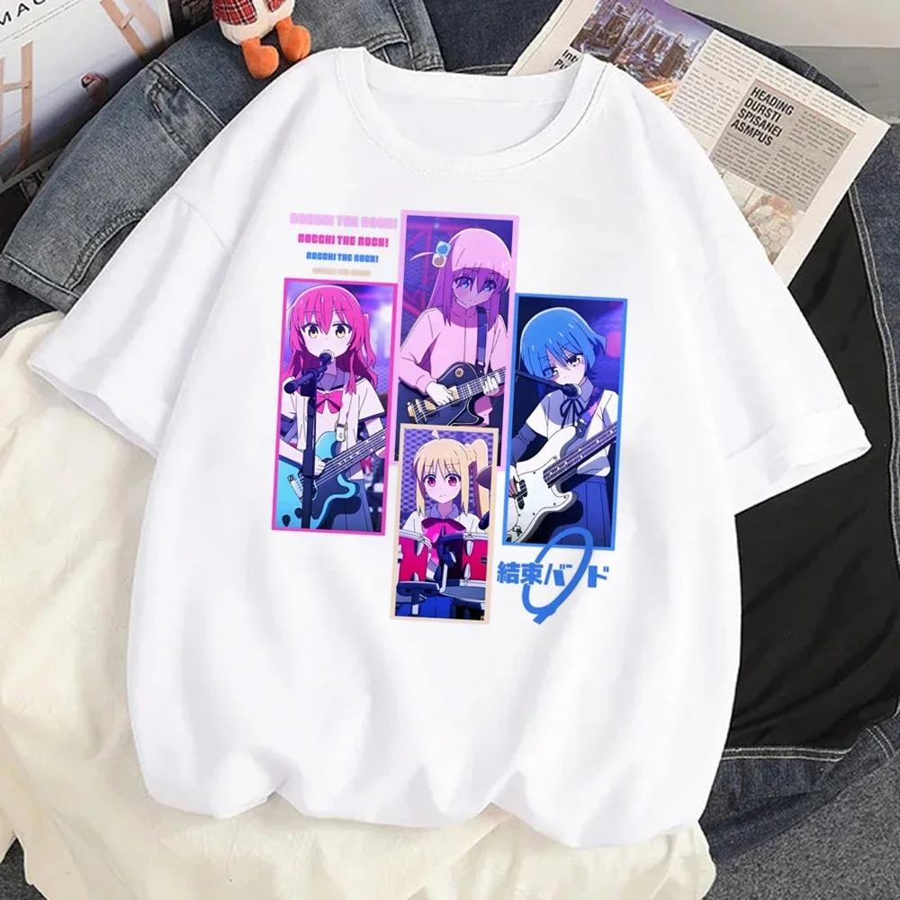 

New Anime BOCCHI THE ROCK Hitori Bocchi TShirt Womens Fun TShirt Kawaii Cartoon Unisex TShirt Gothic Y2k Womens Clothing M