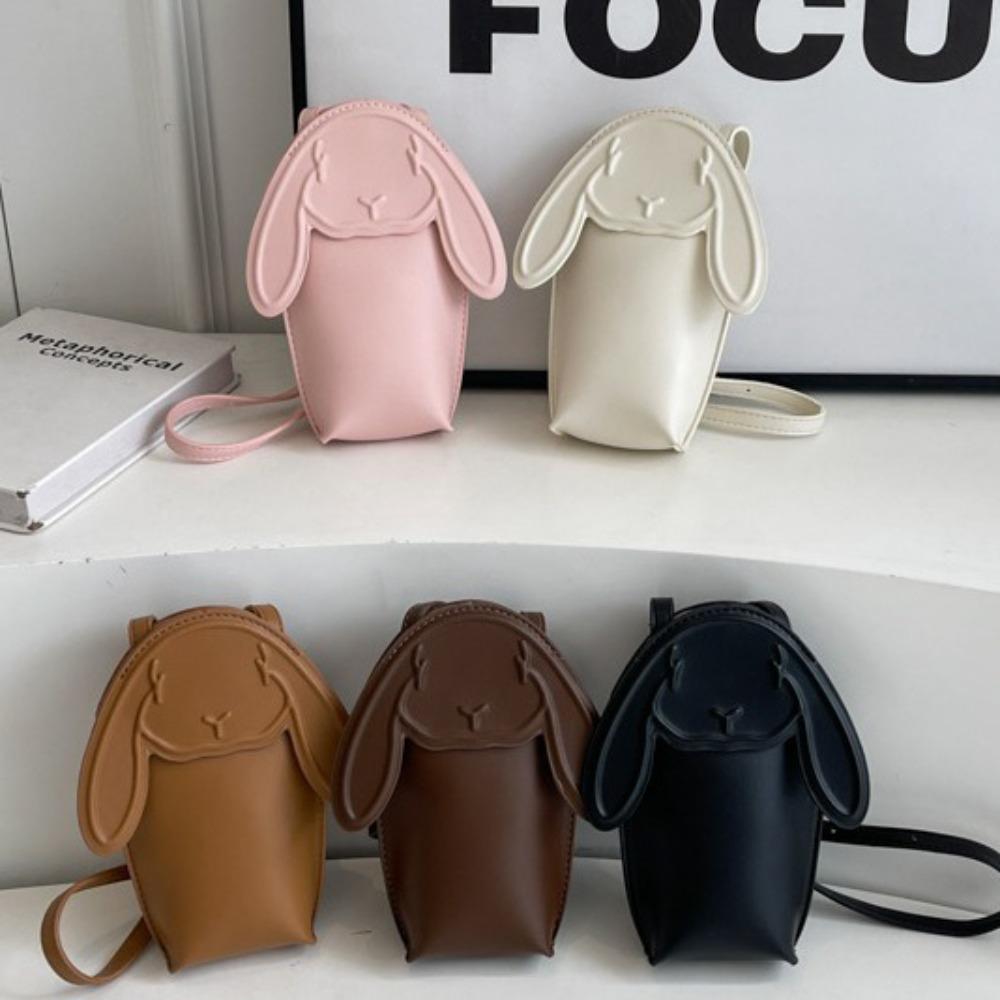 Mini Bunny Phone Bag Cartoon PU Leather Bag Trendy Rabbit Crossbody Bag  Gift