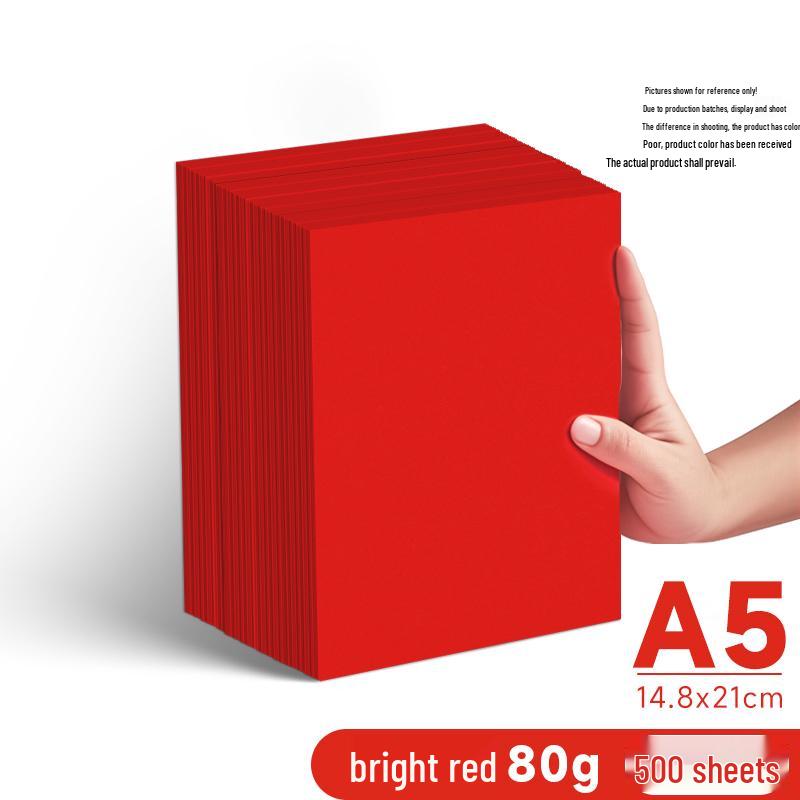 Leuchtend rotes A4/A5 70g Druckpapier für Büro und Basteln