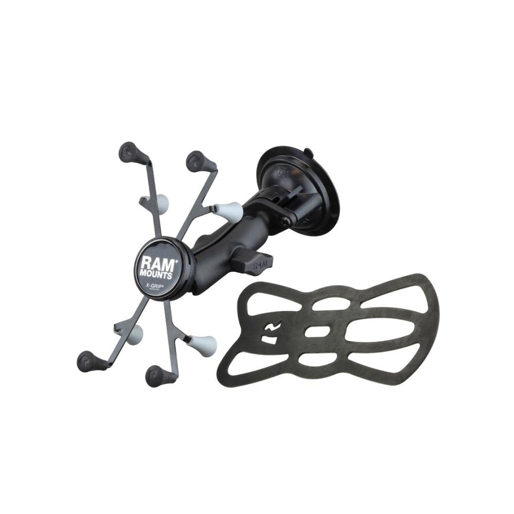 RAM MOUNTS Twist Suction Set for iPad Standard Black X-Grip & Mini, Arm, 1-inch Ball, RAM-B-166-UN8U,