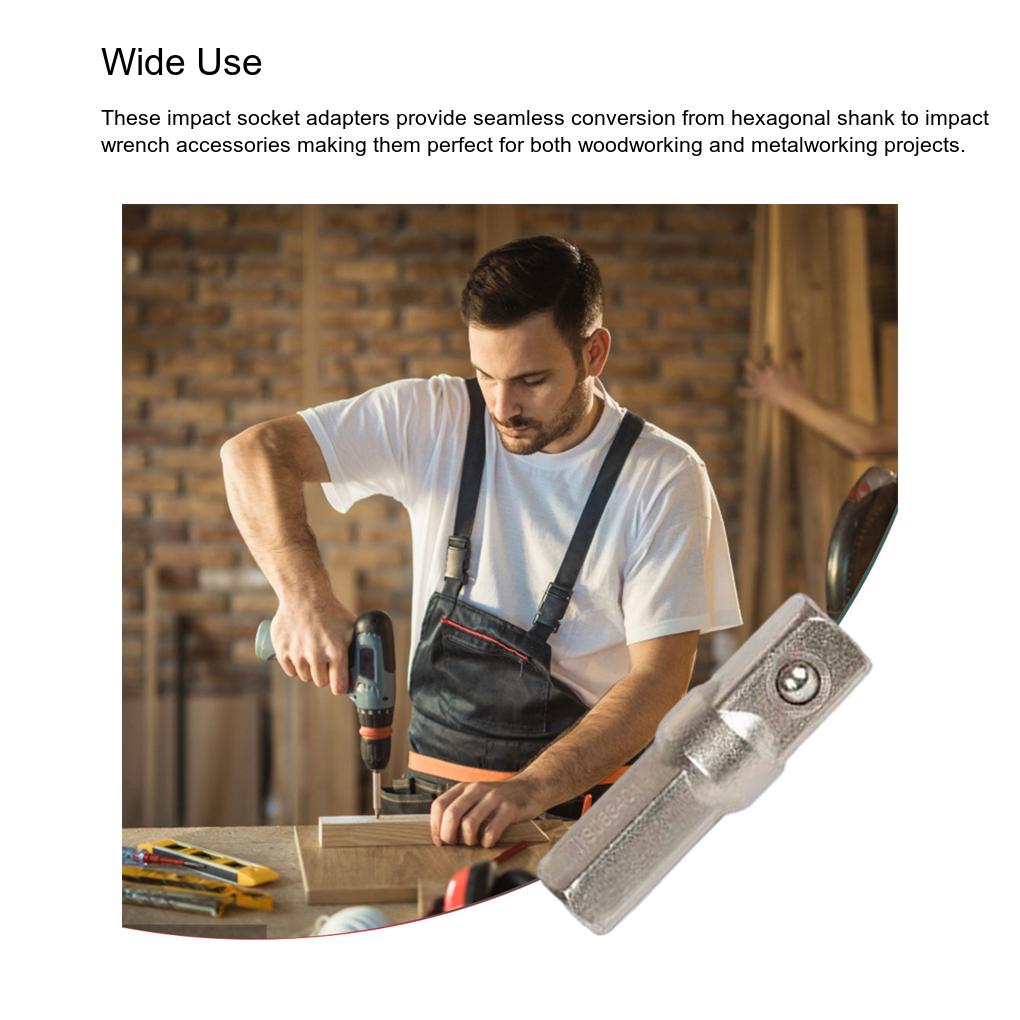 10 Stück Schlagnuss-Adapter Tragbar Abnehmbar Sechskant 1/4 Zoll Ratsche Schraubenschlüssel Adapter Konverter Zubehör