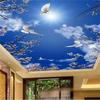 Blue Sky Wallpaper Cloud 3d Ceiling Wall Mural Sky Sunshine Rainbow Wall Mural Kids Room Bedroom Ceiling Mural Decor