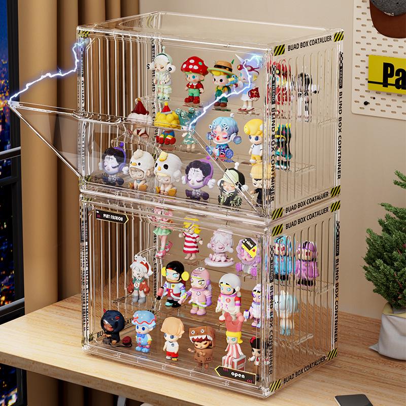 Acryl-Display-Ständer mit großer Kapazität und mehreren Ebenen: Staubdichte Blind Box & Figurenschrank