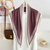 Spring And Summer Burgundy Polka Dot Triangle Scarf Women'S Versatile Decoration Multi-Functional Sunshade Silk Scarf Shawl